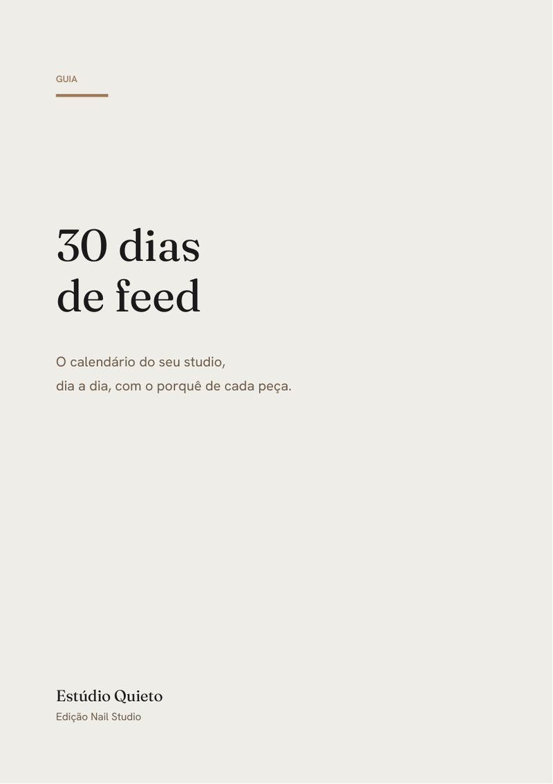 Capa do guia 30 dias de feed.